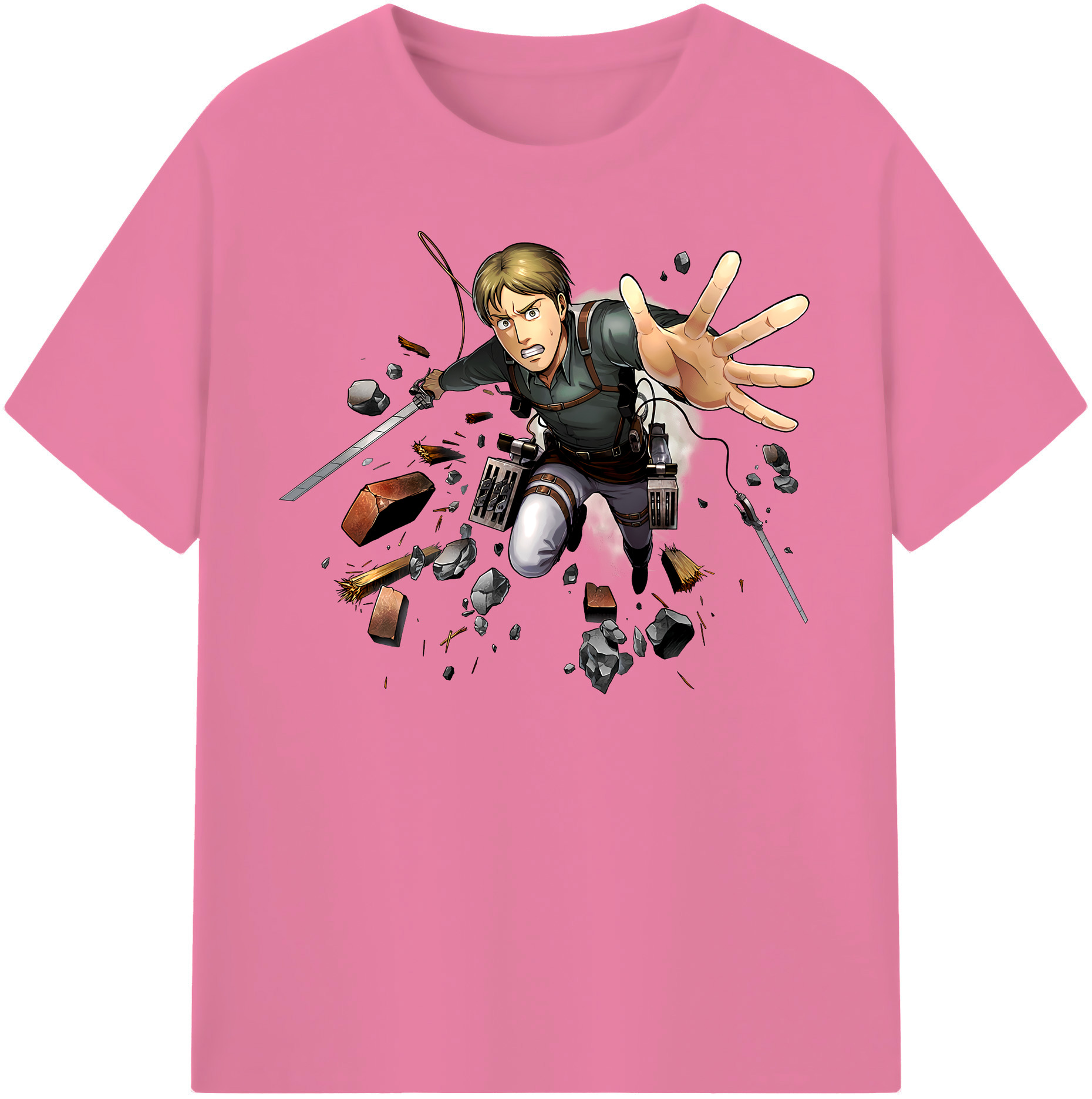 （画像用） 進撃の巨人 Attack on Titan 綿100％半袖Tシャツ（フロントプリント）
